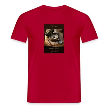 Husum - Männer T-Shirt - Rot - Vorne - AI Model Male 178 dark (178cm)