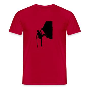 climb escalation - Men's T-Shirt - red - Front - AI Model Male 178 dark (178cm)