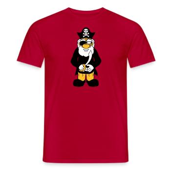 pirat kapitaen matrose seeraeuber saebel meere - Männer T-Shirt - Rot - Vorne - AI Model Male 178 dark (178cm)