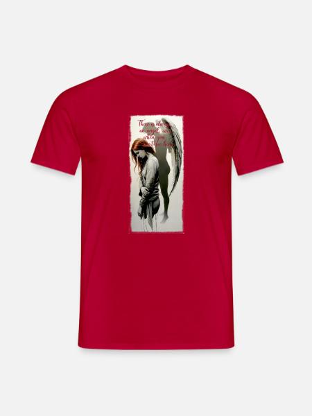 Schattenflügel in Grau - Männer T-Shirt - Rot