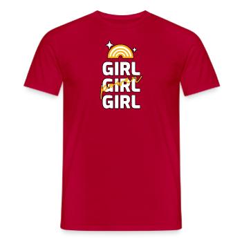 Girl Power and Strong Woman - Männer T-Shirt - Rot - Vorne - AI Model Male 178 dark (178cm)