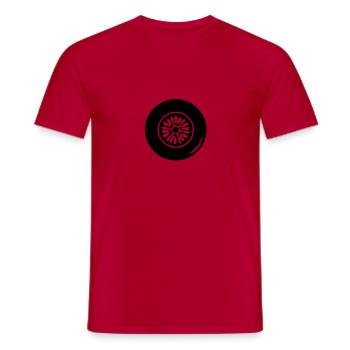 Reifen rad rad ruota rueda1 - Männer T-Shirt - Rot - Vorne - AI Model Male 178 dark (178cm)