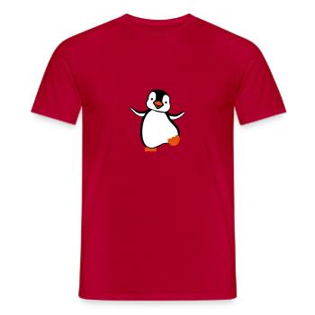 manchot - T-shirt homme - rouge - Devant - AI Model Male 178 dark (178cm)