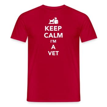 Tierarzt - Männer T-Shirt - Rot - Vorne - AI Model Male 178 dark (178cm)