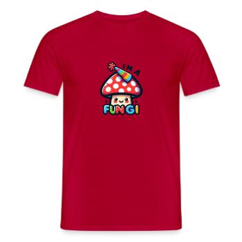 I'm a Fungi - Men's T-Shirt - red - Front - AI Model Male 178 dark (178cm)