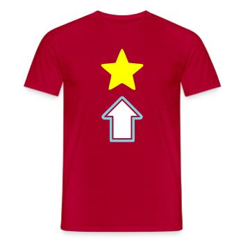 Stern Pfeil Comic Symbol - Männer T-Shirt - Rot - Vorne - AI Model Male 178 dark (178cm)