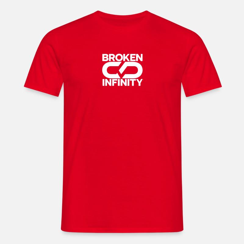 broken_infinity_white - Männer T-Shirt - Rot