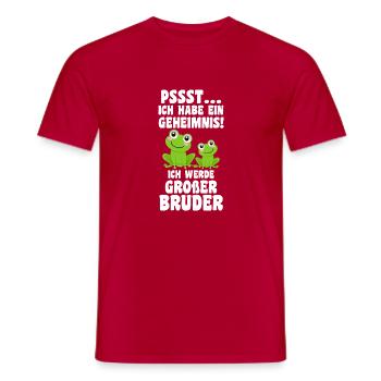 Bruder Geschwister Frosch Grosser Bruder Geschenk - Männer T-Shirt - Rot - Vorne - AI Model Male 178 dark (178cm)