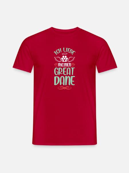 I love my Great Dane - Men's T-Shirt - red