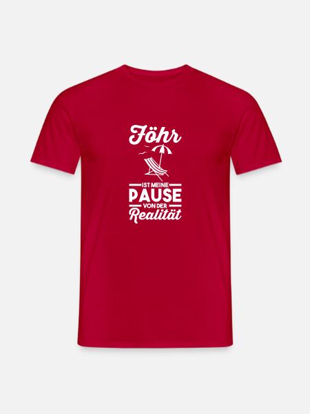 Nordsee Föhr - Männer T-Shirt - Rot