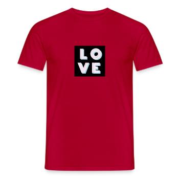 Love - Männer T-Shirt - Rot - Vorne - AI Model Male 178 dark (178cm)