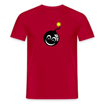 bombe smiley meche bomb 907 - T-shirt homme - rouge - Devant - AI Model Male 178 dark (178cm)