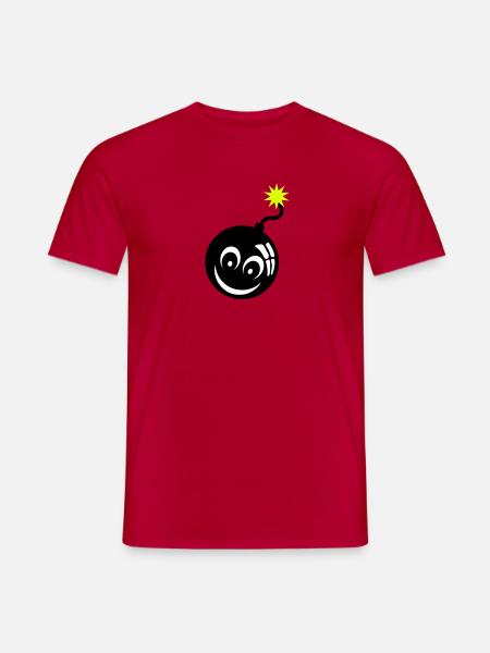 bomb smiley bomb wick 907 - Men's T-Shirt - red