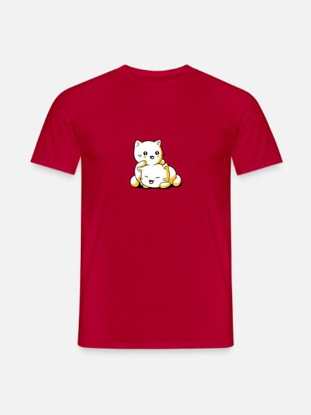 Chatons kawaii chat - T-shirt homme - rouge