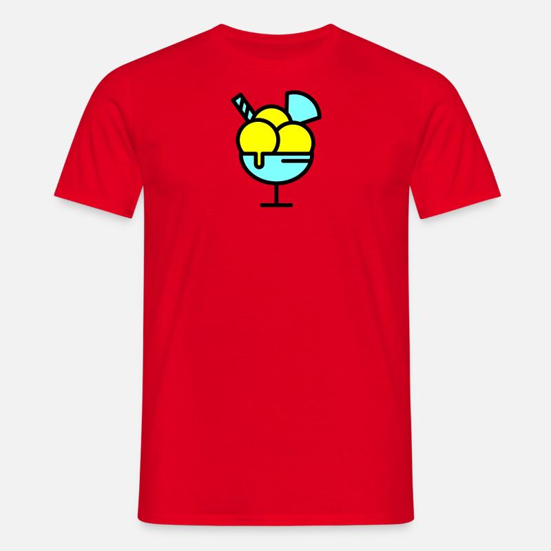 Eisbecher - Männer T-Shirt - Rot