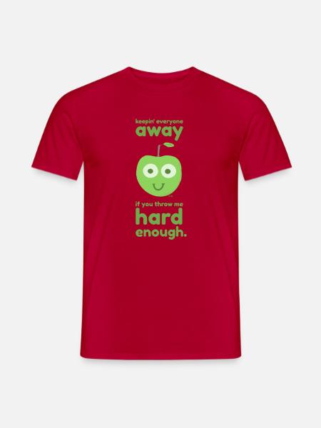 one apple a day. drôlig. - Männer T-Shirt - Rot