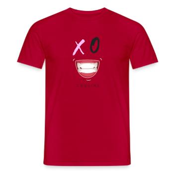 XO Pink Coquine - T-shirt homme - rouge - Devant - AI Model Male 178 dark (178cm)