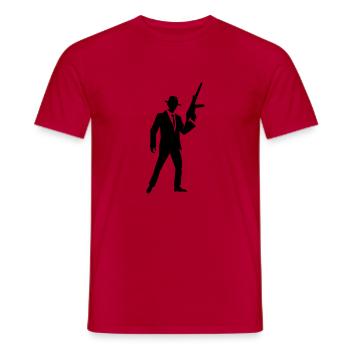 gangster_01 - Männer T-Shirt - Rot - Vorne - AI Model Male 178 dark (178cm)