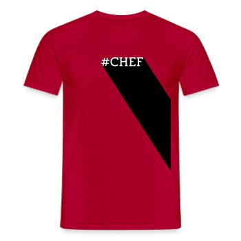 #CHEF - Long Shadow - Männer T-Shirt - Rot - Vorne - AI Model Male 178 dark (178cm)