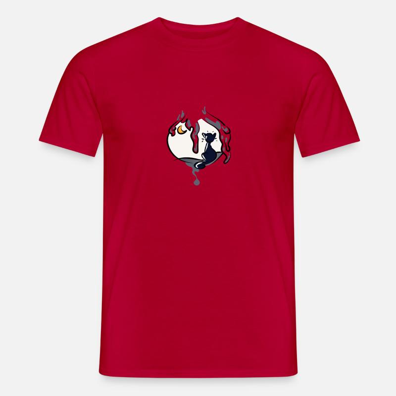 Katzen Kugel - Männer T-Shirt - Rot