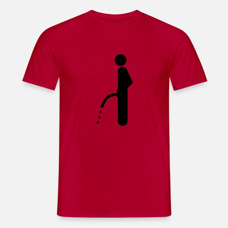 wc pimmel pisser - Männer T-Shirt - Rot