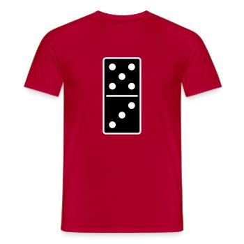 DOMINO STONE 5:3 - VARIABLE COLOR - VECTOR DESIGN! - Männer T-Shirt - Rot - Vorne - AI Model Male 178 dark (178cm)