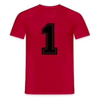 1 - Männer T-Shirt - Rot - Vorne - AI Model Male 178 dark (178cm)