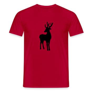 reh_01 - T-shirt homme - rouge - Devant - AI Model Male 178 dark (178cm)