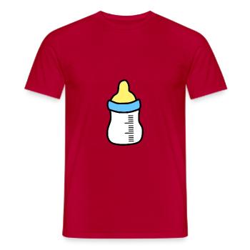 Baby Flasche Kind - Männer T-Shirt - Rot - Vorne - AI Model Male 178 dark (178cm)