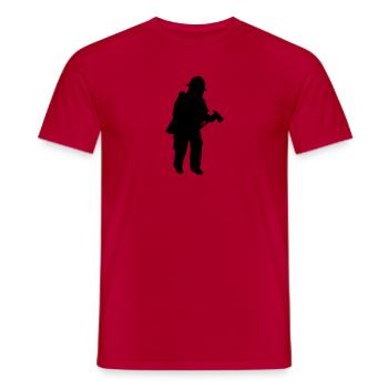 fireman - Men's T-Shirt - red - Front - AI Model Male 178 dark (178cm)