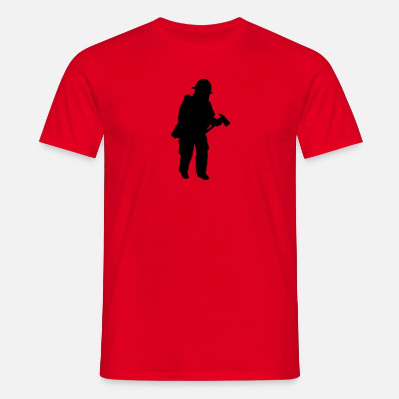 Feuerwehrmann - Männer T-Shirt - Rot