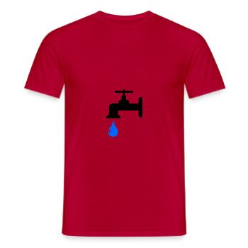 Wasserhahn - Männer T-Shirt - Rot - Vorne - AI Model Male 178 dark (178cm)