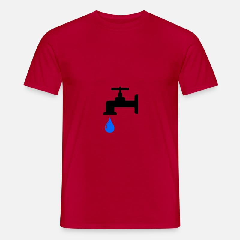 Wasserhahn - Männer T-Shirt - Rot