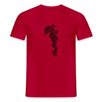 cranberry currants veggie vegetables fruits11 - Men's T-Shirt - red - Front - AI Model Male 178 dark (178cm)