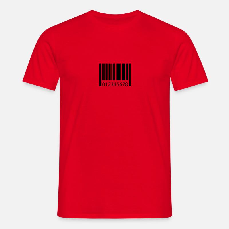 Bar code - Men's T-Shirt - red