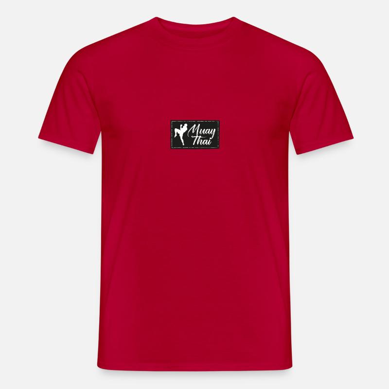 Muay Thai Patch - Männer T-Shirt - Rot