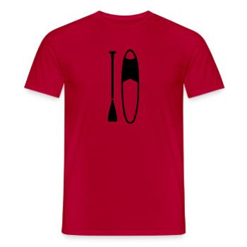 Stand up paddling - Men's T-Shirt - red - Front - AI Model Male 178 dark (178cm)