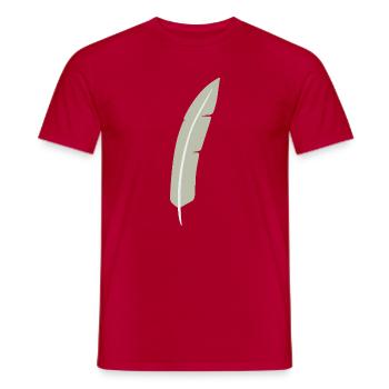 Feather Arc Minimalist Print - T-shirt homme - rouge - Devant - AI Model Male 178 dark (178cm)