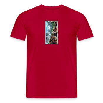 Grimentz Alpine Panorama Suisse - T-shirt homme - rouge - Devant - AI Model Male 178 dark (178cm)