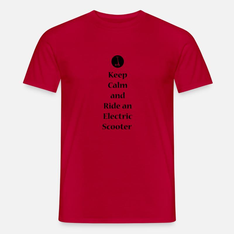 E-Scooter E-Roller Scooter - Männer T-Shirt - Rot