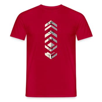 Pessimist - Männer T-Shirt - Rot - Vorne - AI Model Male 178 dark (178cm)