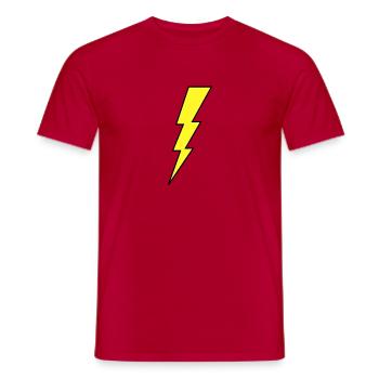 Blitz 2 - Männer T-Shirt - Rot - Vorne - AI Model Male 178 dark (178cm)