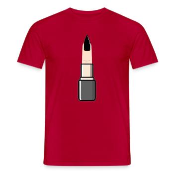 Gothique du rouge à lèvres - T-shirt homme - rouge - Devant - AI Model Male 178 dark (178cm)