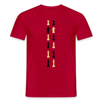 Les échecs Roi Dame - T-shirt homme - rouge - Devant - AI Model Male 178 dark (178cm)