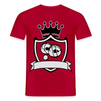 King petanque no text - Men's T-Shirt - red - Front - AI Model Male 178 dark (178cm)
