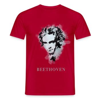 Beethoven Klassik Freude schöner götterfunke Musik - Männer T-Shirt - Rot - Vorne - AI Model Male 178 dark (178cm)