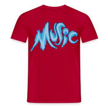 Music - Männer T-Shirt - Rot - Vorne - AI Model Male 178 dark (178cm)