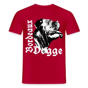 Great Dane, Bordeaux, Mastiff, Bulldogs, Dog's Head, Dogs - Men's T-Shirt - red - Front - AI Model Male 178 dark (178cm)