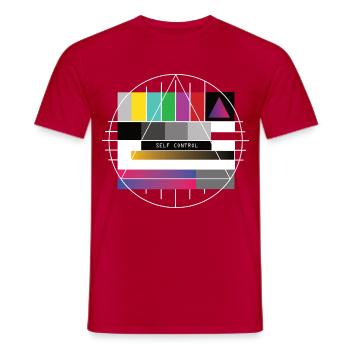 Nouveau modèle de test rétro - Self Control - T-shirt homme - rouge - Devant - AI Model Male 178 dark (178cm)