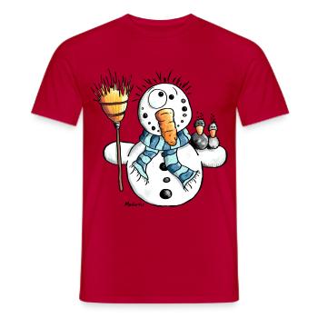 Drôle Bonhomme De Neige - T-shirt homme - rouge - Devant - AI Model Male 178 dark (178cm)